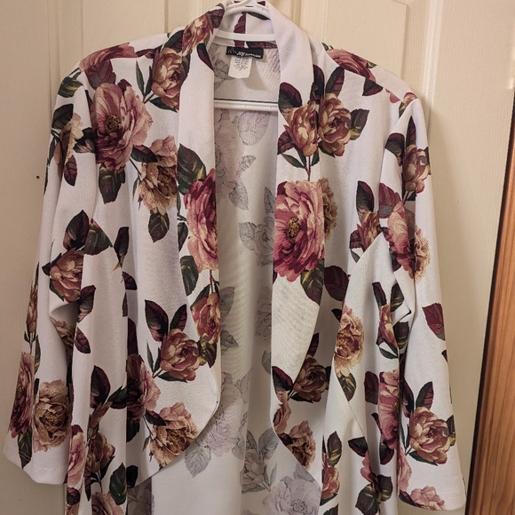 NY Invasion Open Angled Rose Blazer Size 2X - Picture 2 of 5